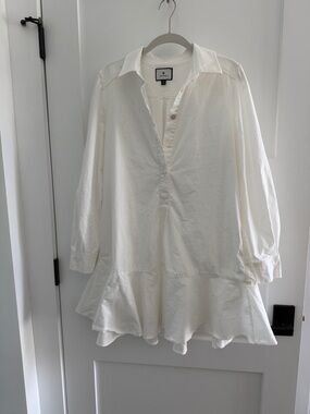 Tuckernuck White Cotton Poplin Callahan Shirt Dress